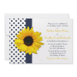 Navy and White Polka Dot Wedding Invitation