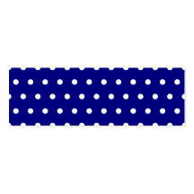 Navy and White Polka Dots Business Card Template