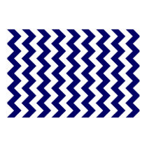 Navy and White Zigzag posters