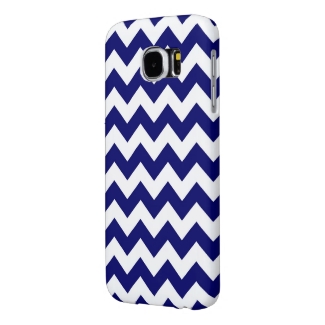 Navy and White Zigzag