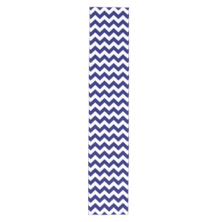 Navy and White Zigzag Table Runner Short Table Runner