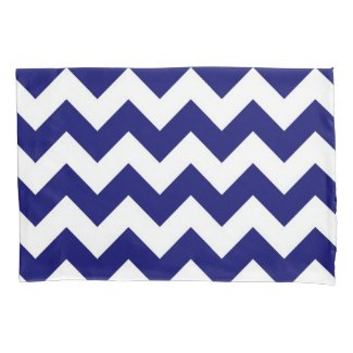 Navy and White Zigzags