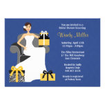 Navy and Yellow Bridal Shower Invitation