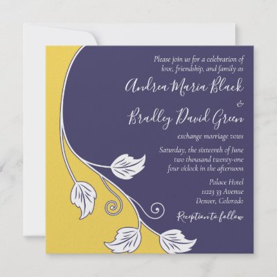 Navy and yellow is always a popular wedding theme