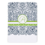 Navy Apple Green Gray Love Birds Wedding Invites
