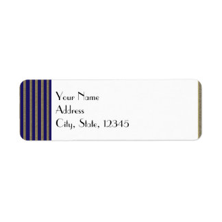 Navy Art Deco Posh Wedding Label Return Address Label
