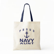 Navy Aunt Tote Bag