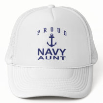 Navy Aunt Trucker Hats