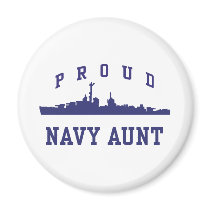 Navy Aunt Refrigerator Magnet