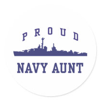 Navy Aunt Stickers