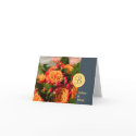 Navy band custom photo monogram letter thank you card