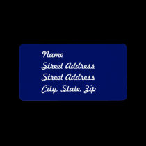 Navy Blue Address Sticker labels