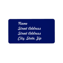 Navy Blue Address Sticker Custom Address Labels