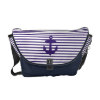 Navy Blue Anchor and Sailor Stripes rickshaw_messengerbag
