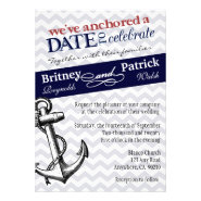 Navy Blue Anchor Nautical Wedding Invitations