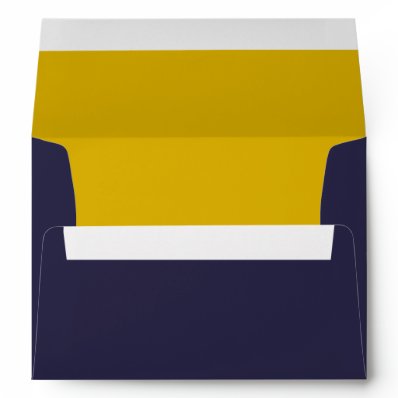 Navy Blue and Gold A7 Envelopes