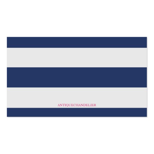 Navy Blue and Pink Monogram Wedding Drink Ticket Business Card Template (back side)