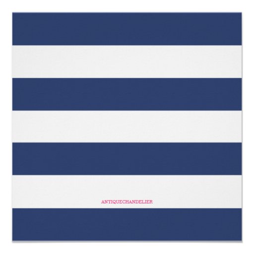 Navy Blue and Pink Monogram Wedding Invitation