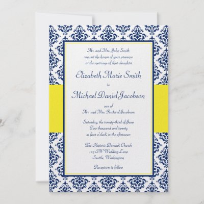 navy blue and yellow wedding ideas