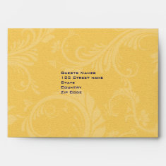 Navy blue and yellow wedding envelopes