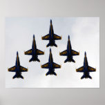 Navy Blue Angels Delta Formation Poster