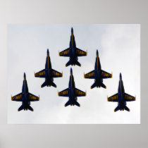 Navy Blue Angels Delta Formation Poster