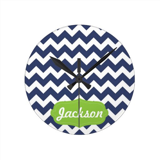 Navy Clocks & Navy Wall Clock Designs Zazzle
