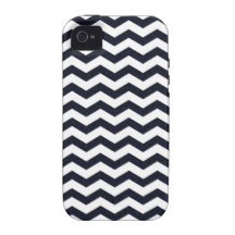 Navy blue chevron zig zag textured zigzag pattern vibe iPhone 4 cover