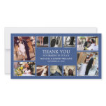 NAVY BLUE COLLAGE | WEDDING THANK YOU CARD PHOTO CARDS