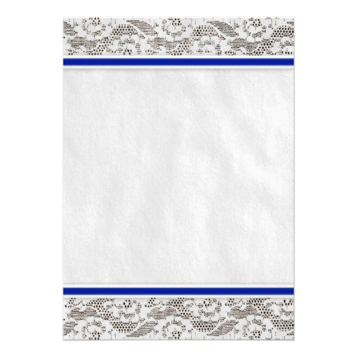 Navy Blue Country Lace Wedding Invitations