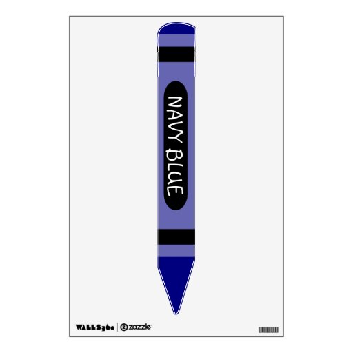 Navy Blue Crayon Room Decal | Zazzle