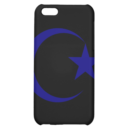 Navy Blue Crescent & Star.png iPhone 5C Cases