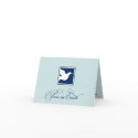 Navy blue dove peace on earth custom business logo card