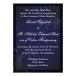 Navy Blue Flourish Custom Invitations