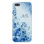 Navy Blue  Flowers iphone cases
