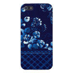 Navy Blue  Flowers iphone cases