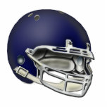 Navy Blue Football Helmet Ornament Photo Sculpture