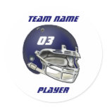 Navy Blue Football Helmet Sticker