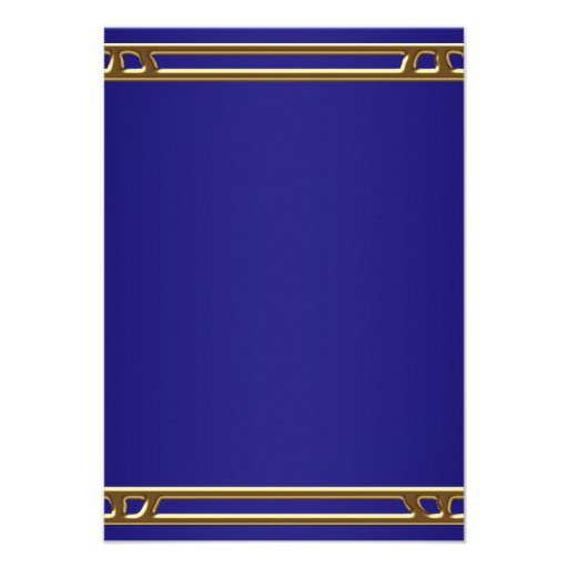 Navy Blue Gold Star of David RSVP All Purpose Invite