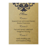 "navy blue" gold wedding menu announcements