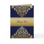 "navy blue" gold wedding ThankYou Cards