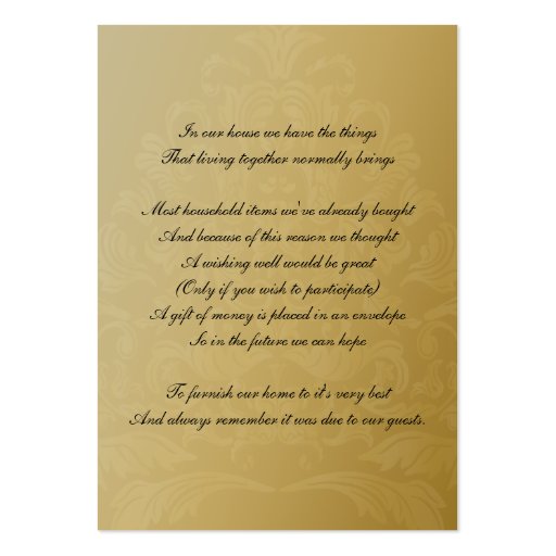 "navy blue" gold wishing well cards business card templates (back side)