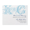 Navy blue grunge distressed reception enclosure invitation