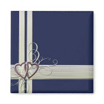 Navy Blue Heart Magnet