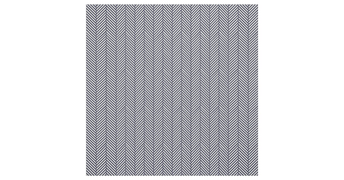 Navy Blue Herringbone Fabric Zazzle