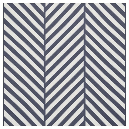 Navy Blue Herringbone Large Scale Fabric Zazzle