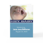 funny, humorous, hey baby, new baby announcement,