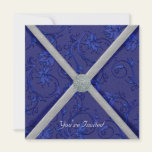 Navy Blue Jeweled Party Invitation