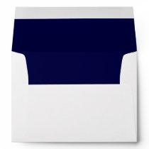 Navy Blue Lined Invitation Envelope