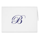 Navy Blue Monogram B Cards